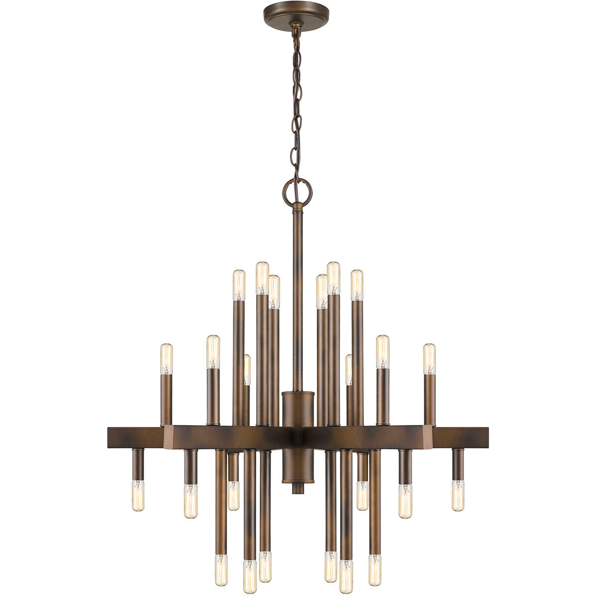 Fallon 24 Light 28 inch Oil Rubbed Bronze Chandelier Ceiling Light