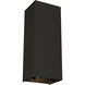Vex LED 12 inch Black Outdoor Wall Light in Uplight/Downlight, Integrated LED
