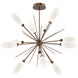 Fiori LED Burnished Bronze Chandelier Ceiling Light, Starburst