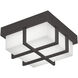August LED 8.11 inch Black Outdoor Flush Mount