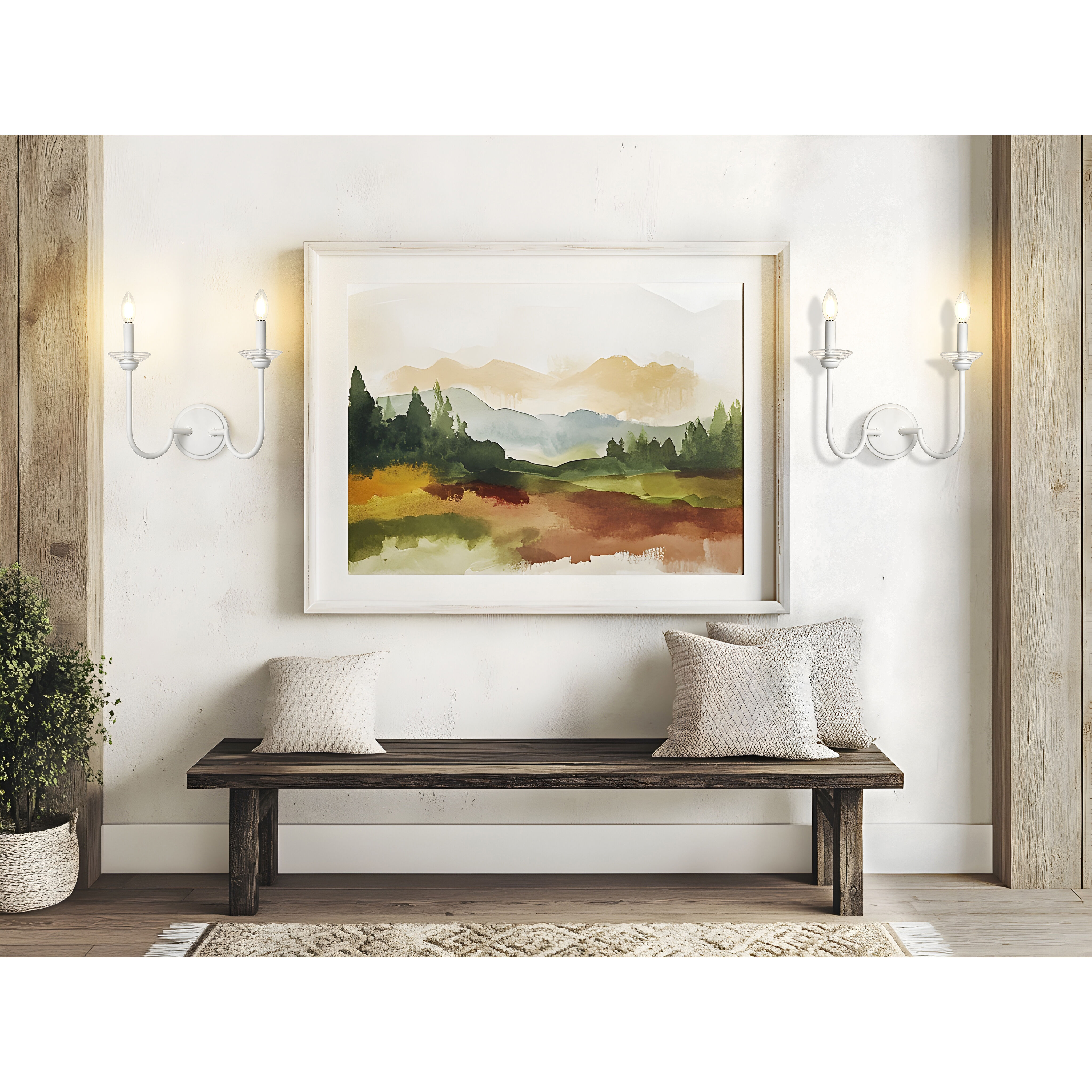 Allistair Wall Sconce Wall Light in Tundra White