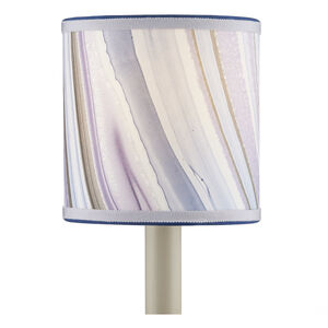 Marble Paper Lilac and Blue Agate Drum Chandelier Shade