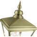 Adams 4 Light 31.5 inch Antique Brass with Brushed Nickel Finish Cluster Outdoor Extra Large Post Top Lantern