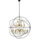 Cordelia 24 Light 59 inch Black and Gold Pendant Ceiling Light