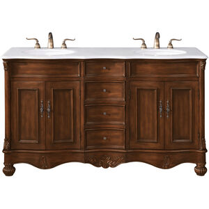 Windsor 60 X 21.5 X 35 inch Teak Vanity Sink Set