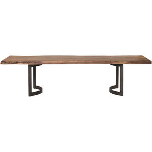 Bent 99 X 40 inch Brown Dining Table, Small