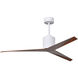 Atlas Eliza 56 inch Gloss White with Walnut Tone Blades Ceiling Fan, Paddle Fan