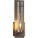 New Town 1 Light 4.25 inch Bronze ADA Sconce Wall Light in Seeded Clear