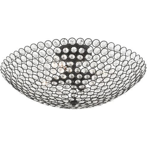 Cassandra 4 Light 20 inch Black Semi Flush Ceiling Light