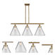 Ballston X-Large Cone LED 36 inch Brushed Brass Island Light Ceiling Light in Clear Glass