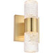 Vega LED 5 inch Gold Wall Sconce Wall Light 