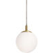 Loretto 1 Light 7.1 inch Satin Brass Pendant Ceiling Light