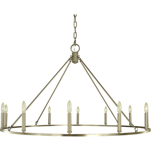 Midtown 12 Light 46 inch Brushed Nickel Dining Chandelier Ceiling Light