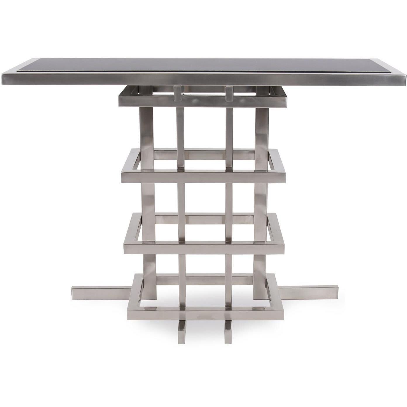 Metropolis Black/Silver Console Table