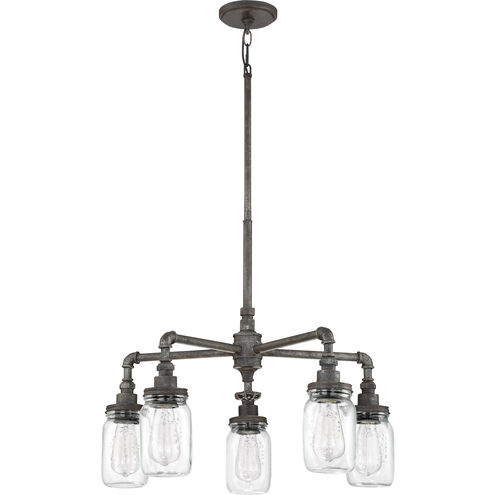 Squire 5 Light 26 inch Rustic Black Chandelier Ceiling Light