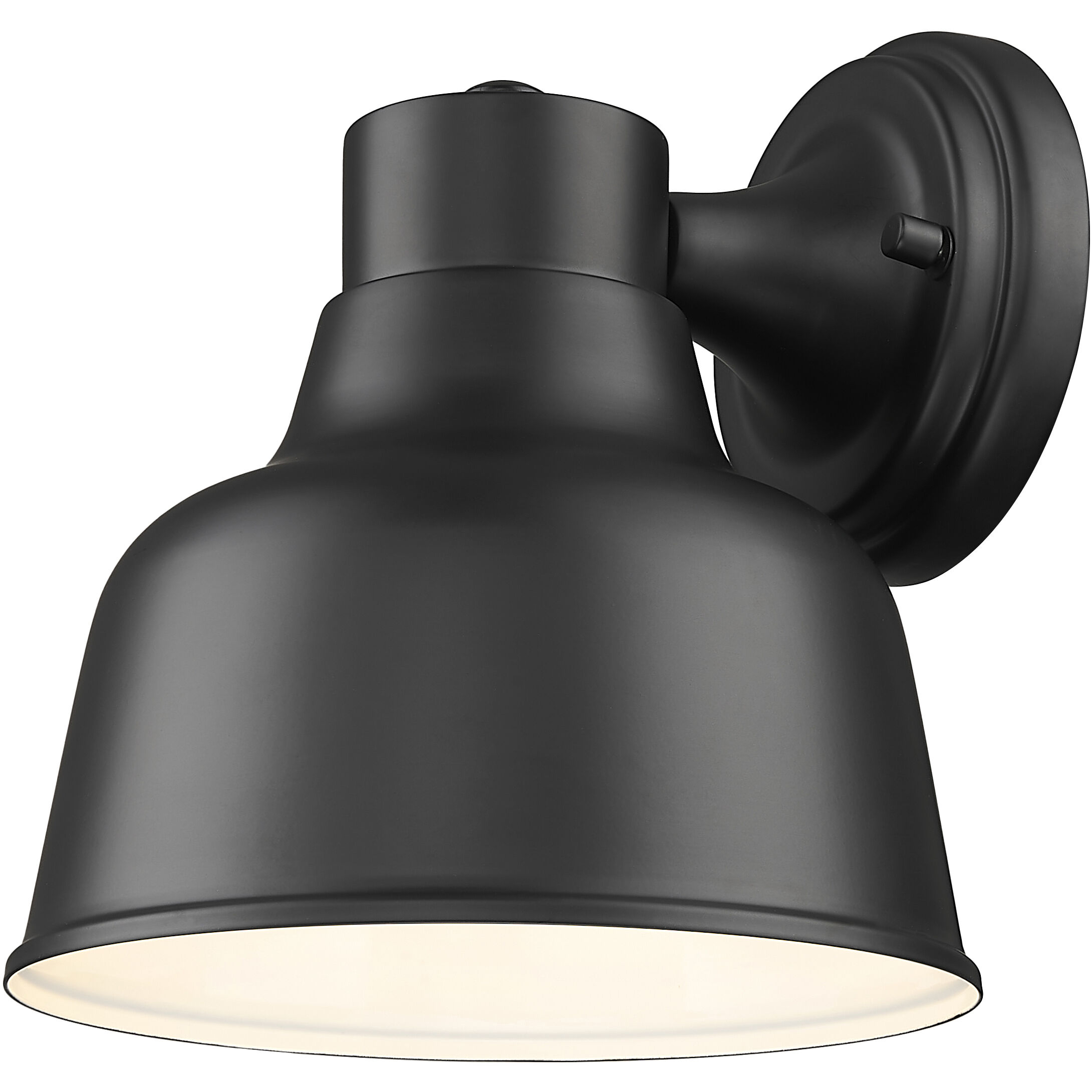 Selden 1 Light 9 inch Matte Black with White Gloss Interior Exterior Wall Mount