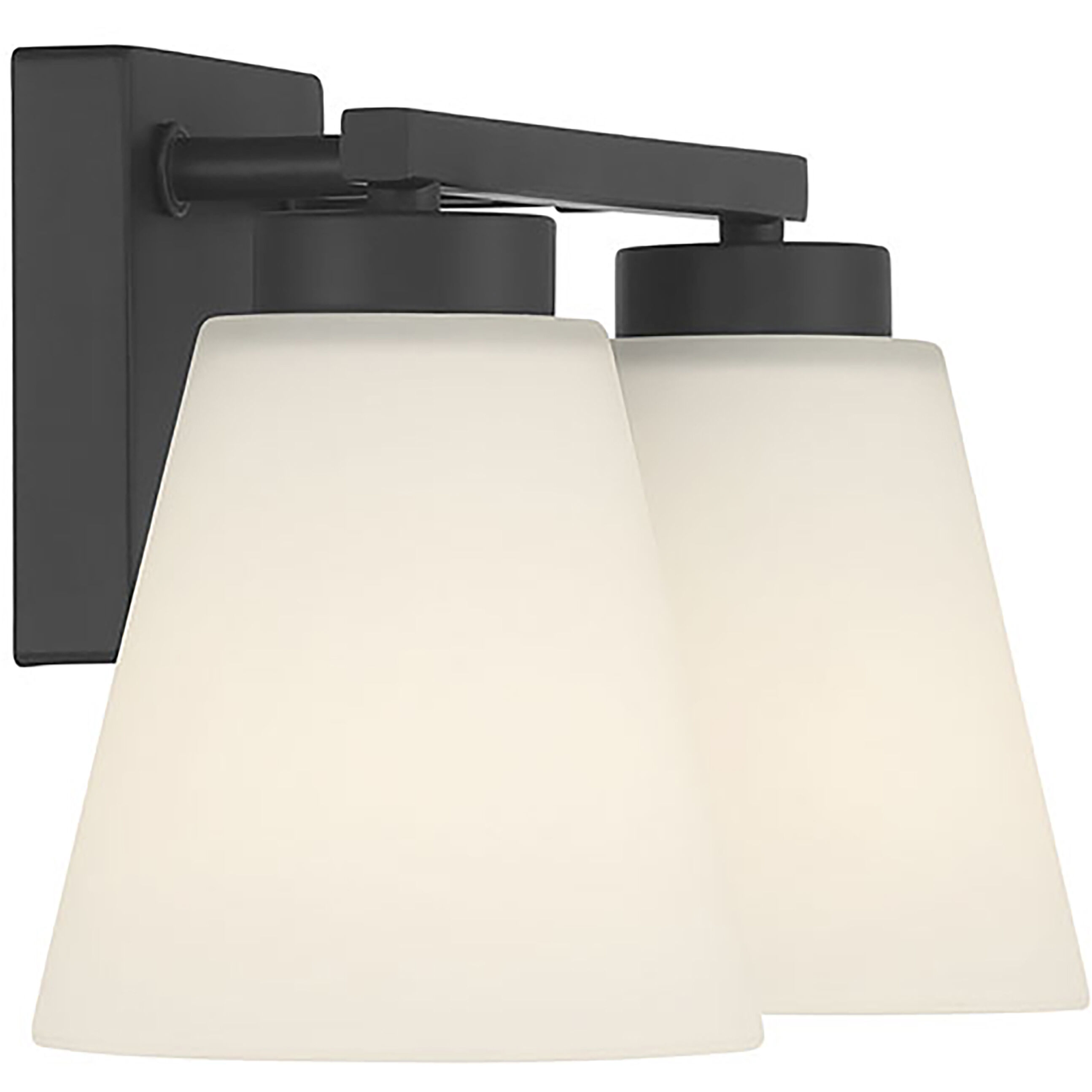 Strayhan 2 Light 13 inch Matte Black Bathroom Vanity Light Wall Light