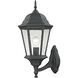 Temple Hill 1 Light 21 inch Matte Textured Black Outdoor Wall Sconce, Large