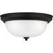 Geary 3 Light 14.5 inch Midnight Black Flush Mount Ceiling Light