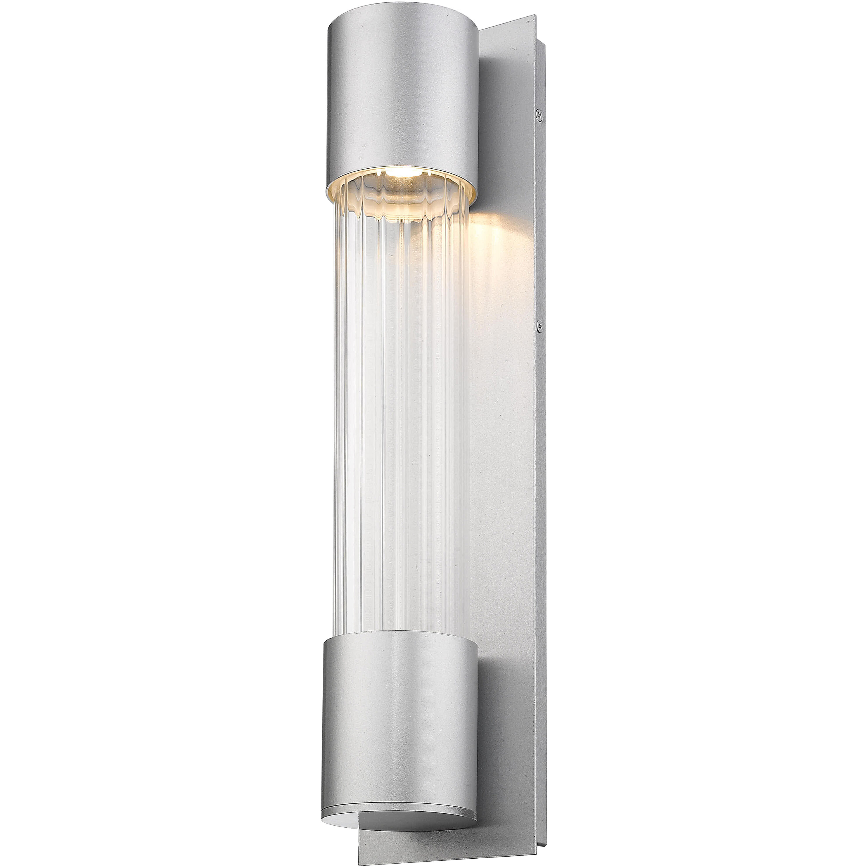 Striate Outdoor Wall Light in Silver