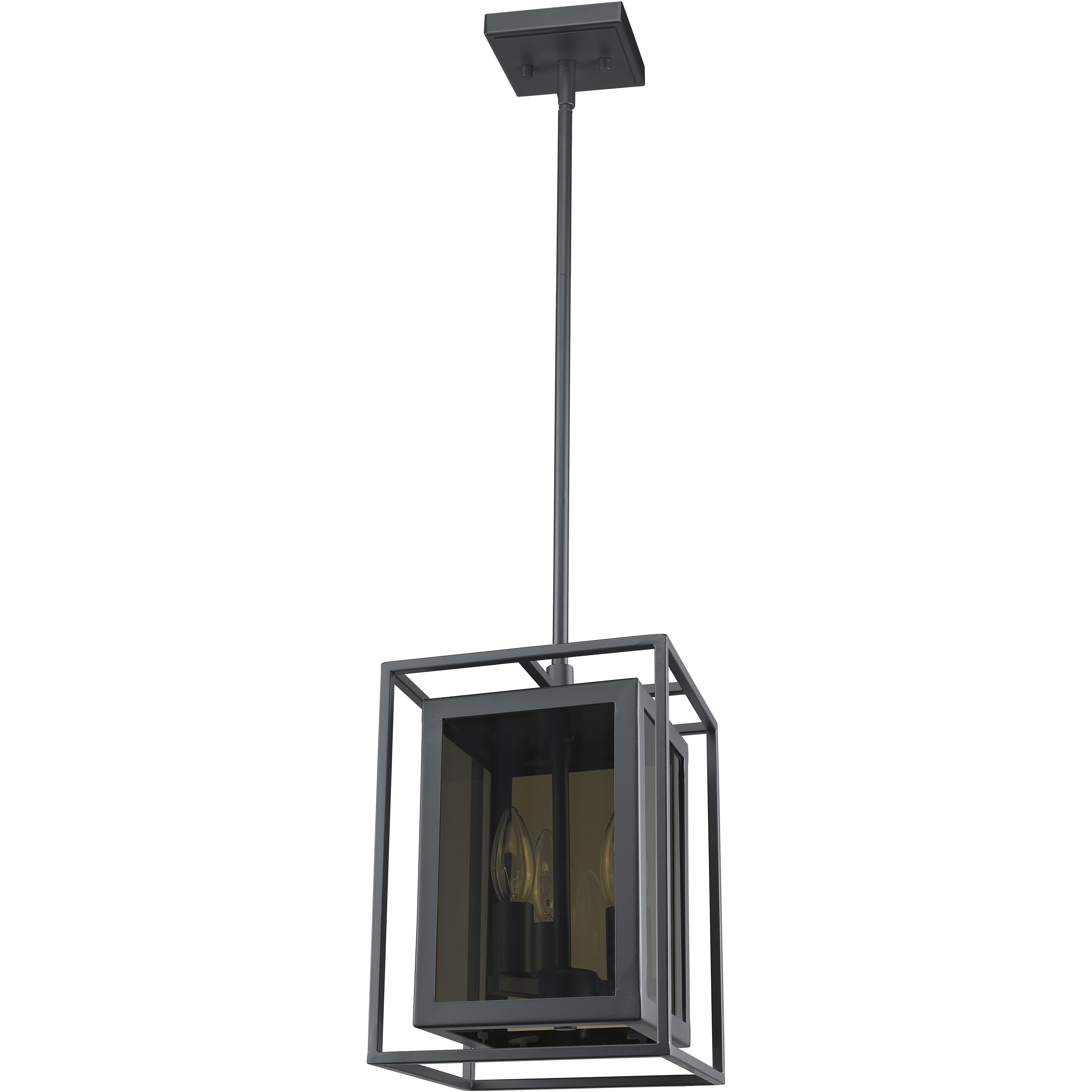 Infinity 3 Light 8 inch Misty Charcoal Pendant Ceiling Light