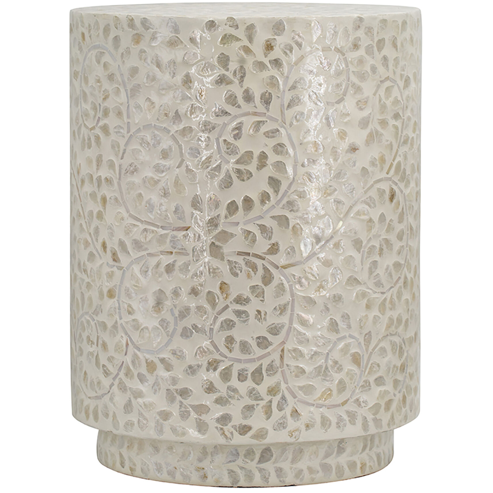 Anita 17.7 inch White Stool