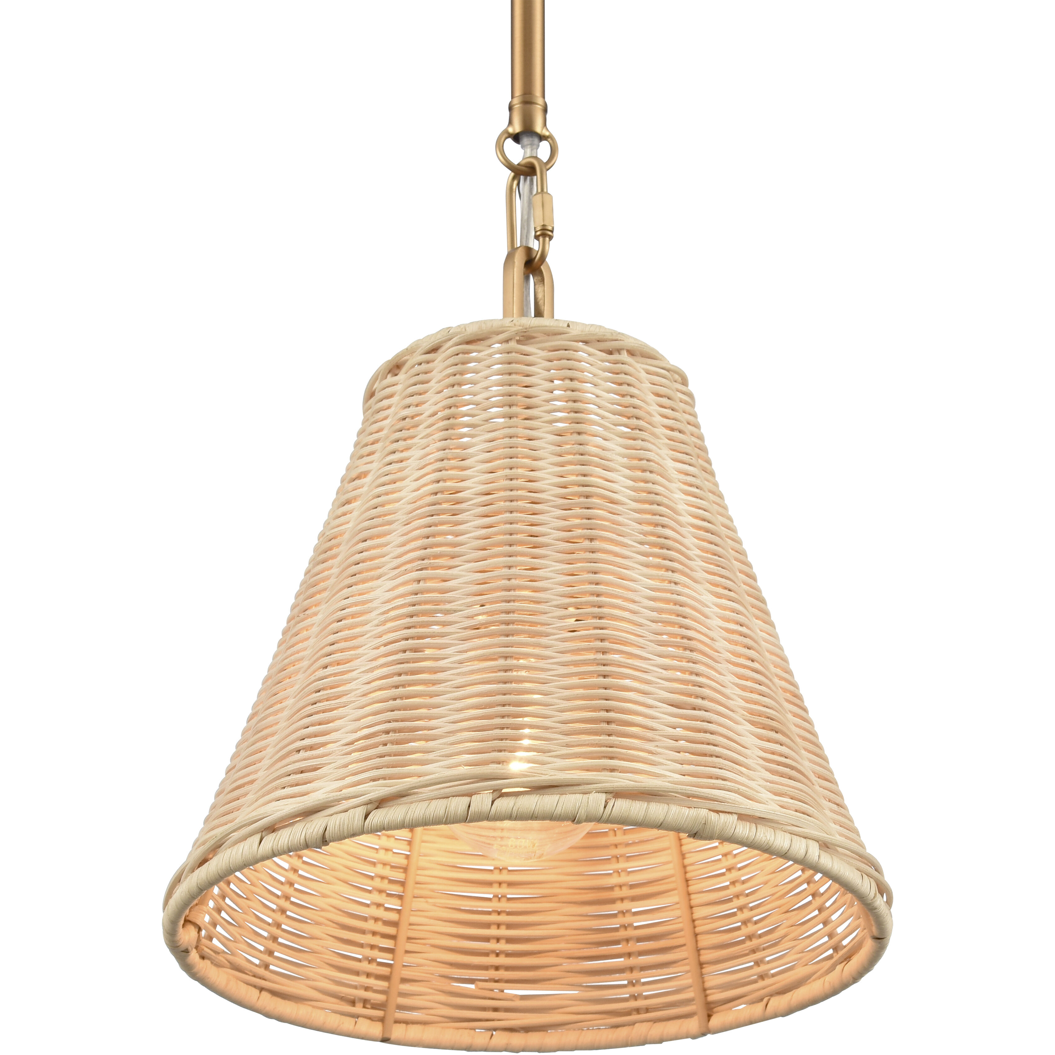 Rydell 1 Light 9 inch Brushed Gold Mini Pendant Ceiling Light