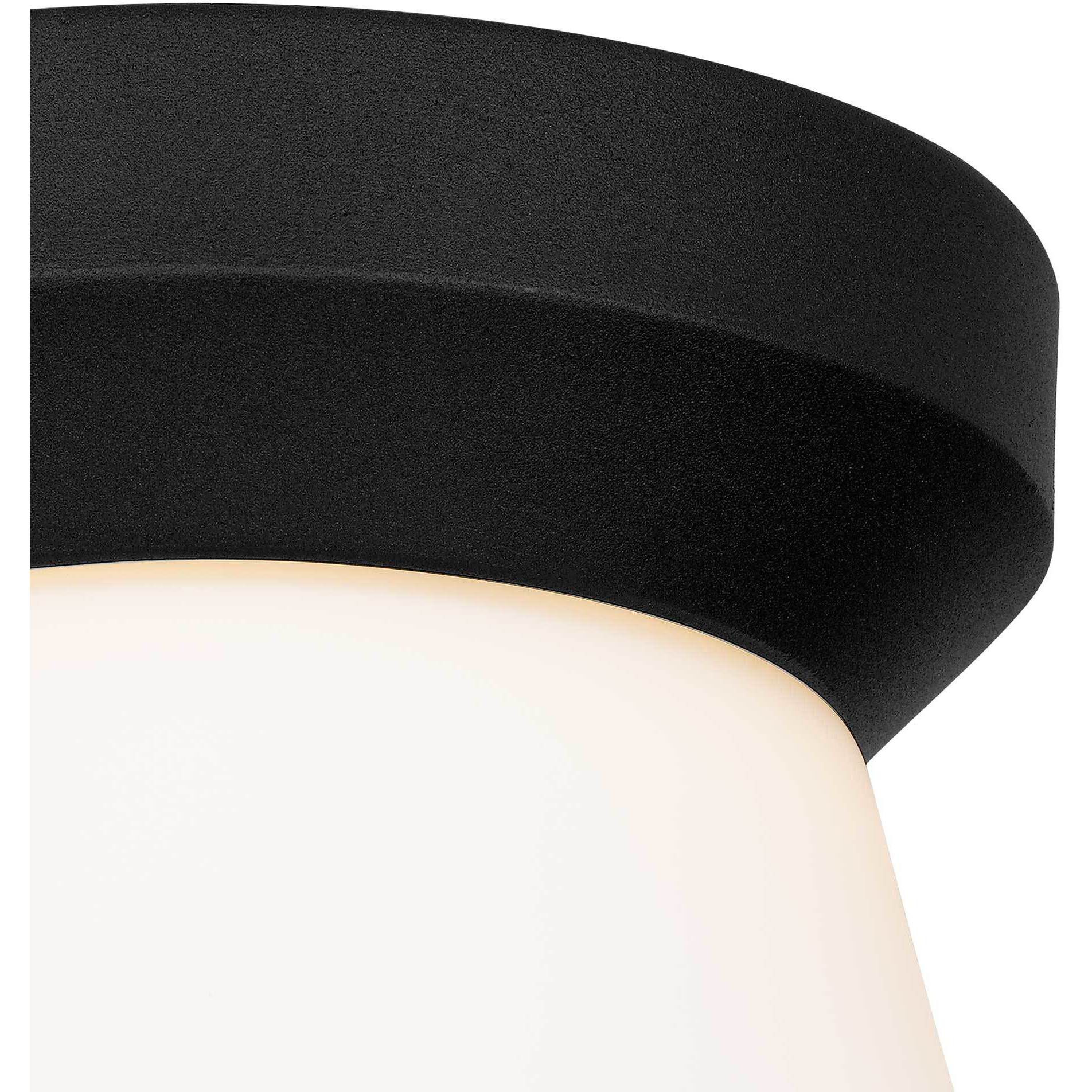 Skirt LED 7 inch Sand Black Outdoor Flush Mount