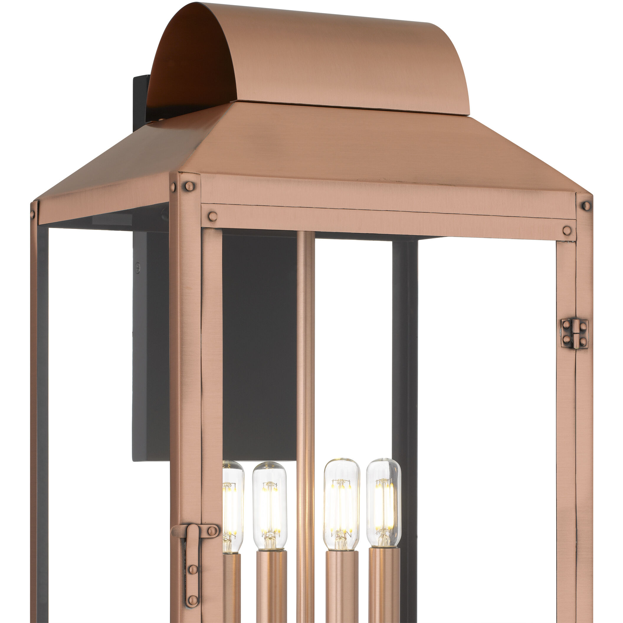 Beryn 4 Light 23 inch Aged Copper Outdoor Wall Lantern