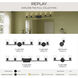 Replay 4 Light 30.75 inch Black Bath & Vanity Light Wall Light