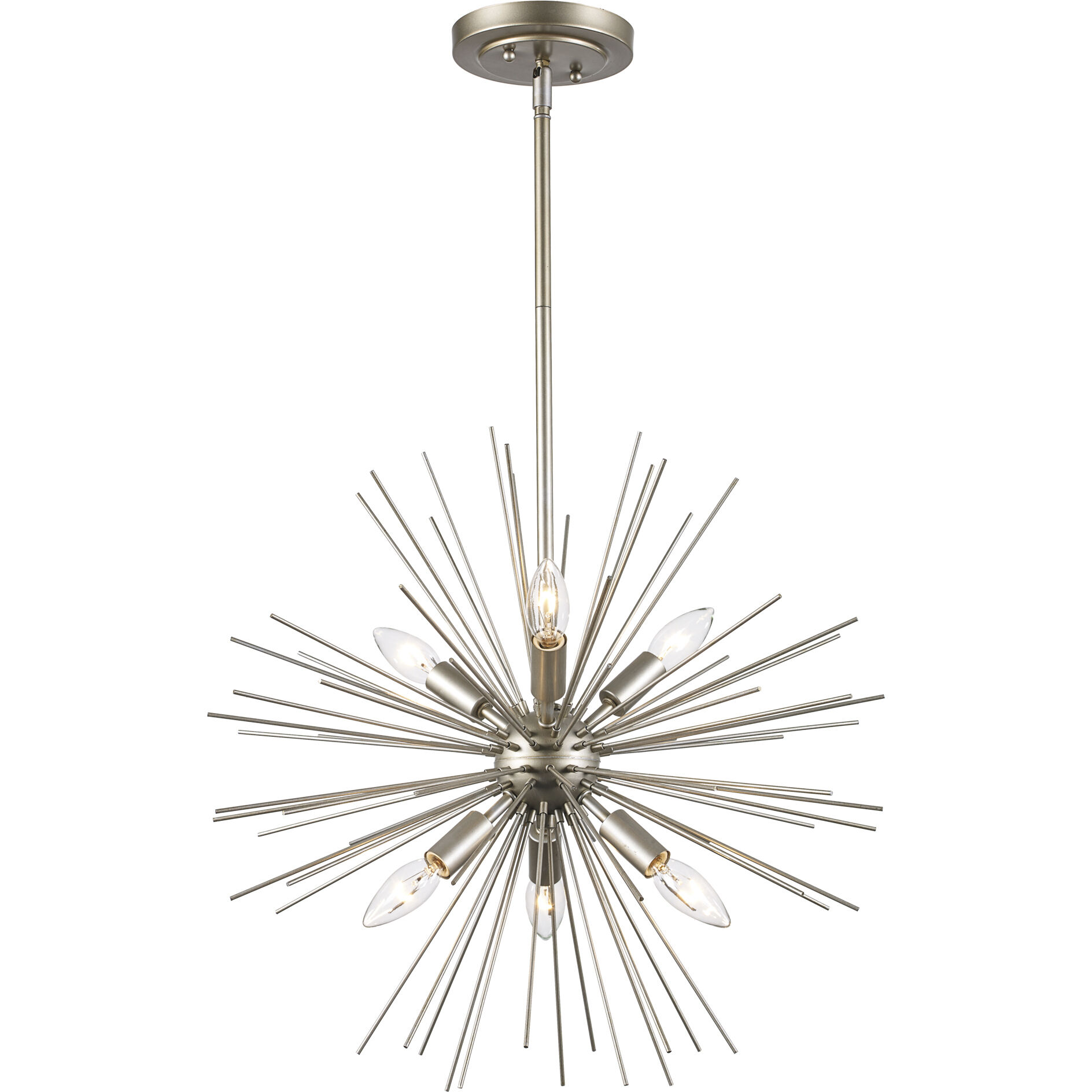 Collina 7 Light 20 inch Antique Silver Leaf Pendant Ceiling Light