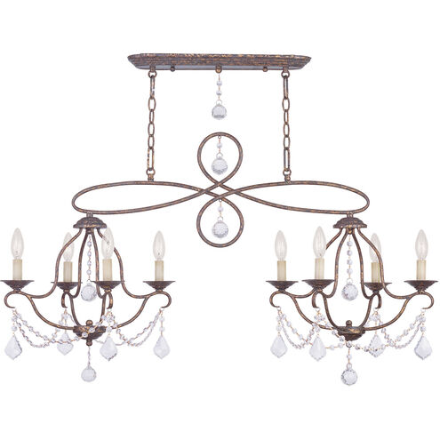 Chesterfield 8 Light 43 inch Hand Applied Venetian Golden Bronze Island Light Ceiling Light