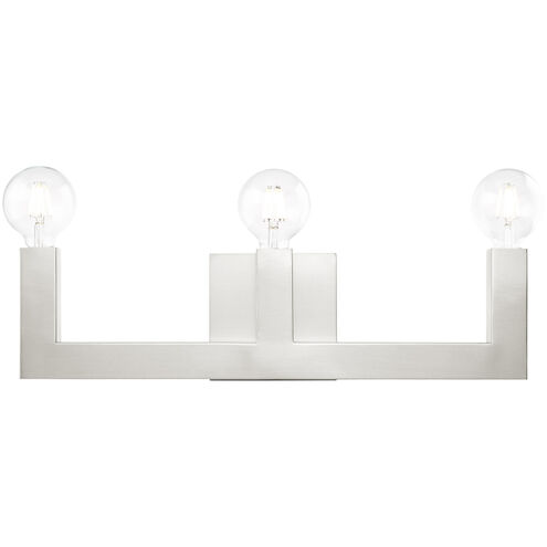 Solna 3 Light 22 inch Brushed Nickel Vanity Sconce Wall Light