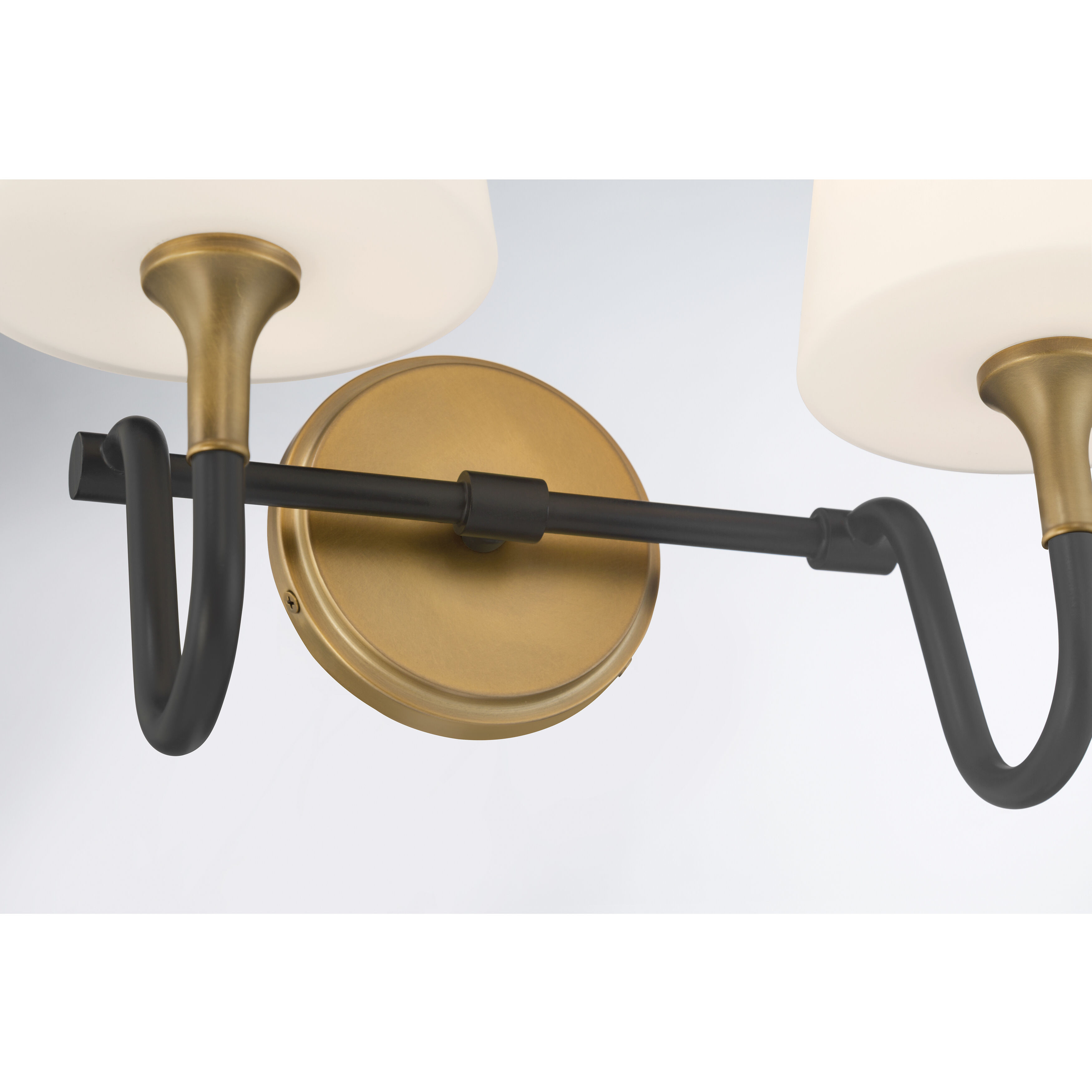 Brienne 2 Light 15 inch Legacy Brass and Dark Matte Black Vanity Wall Light