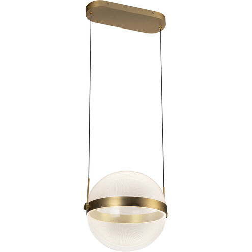 Pisces LED 11.88 inch Brushed Gold and Light Guide Pendant Ceiling Light