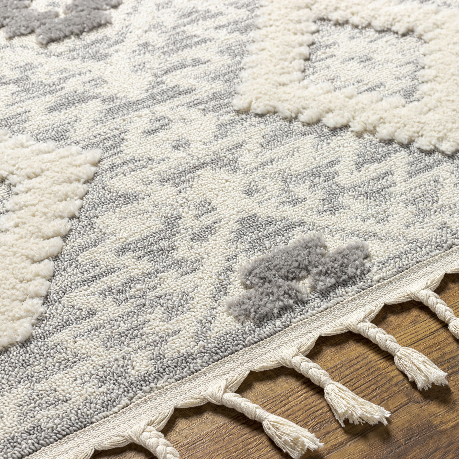 Nora 108 X 79 inch Light Grey Rug, Rectangle