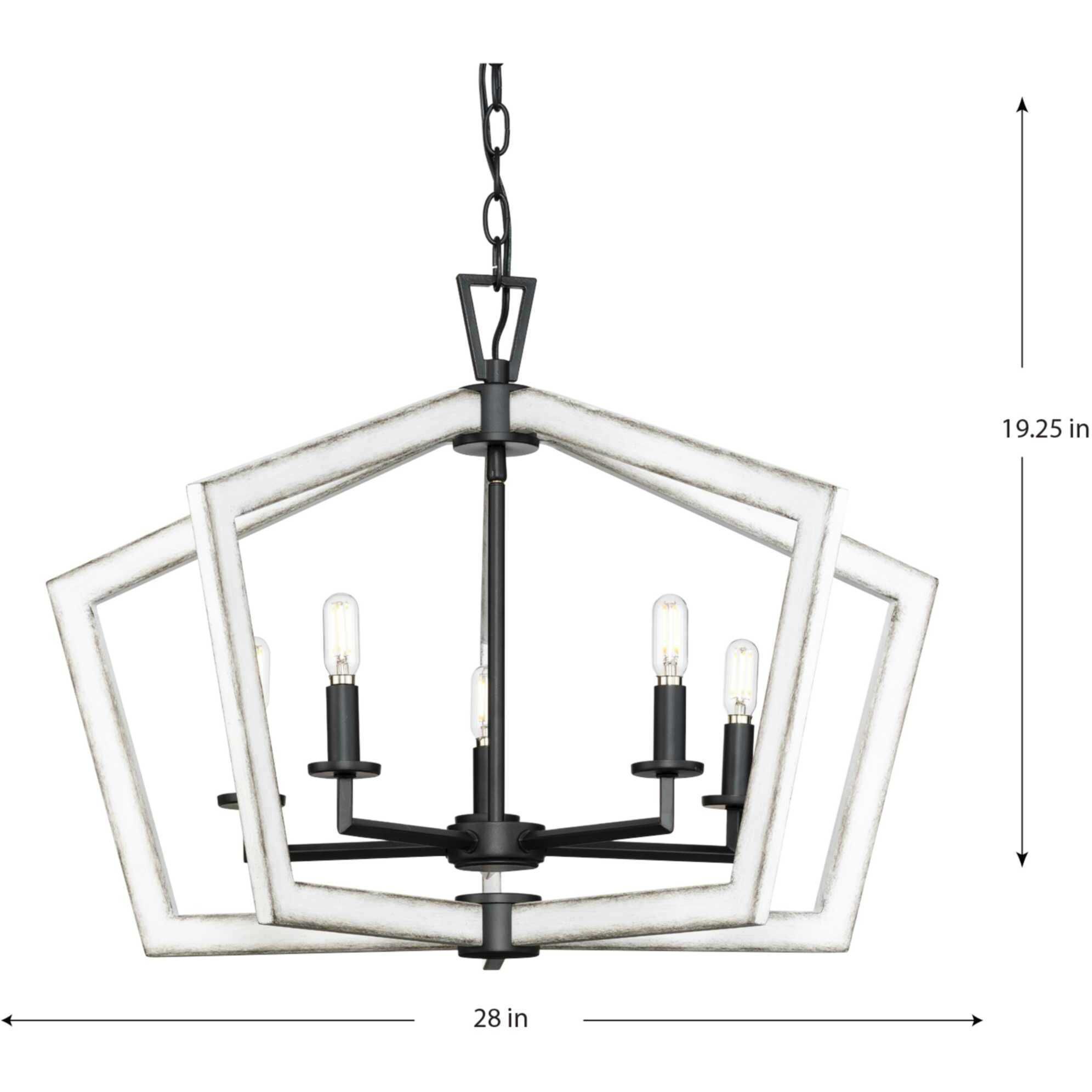 Galloway 5 Light 28 inch Matte Black Pendant Ceiling Light