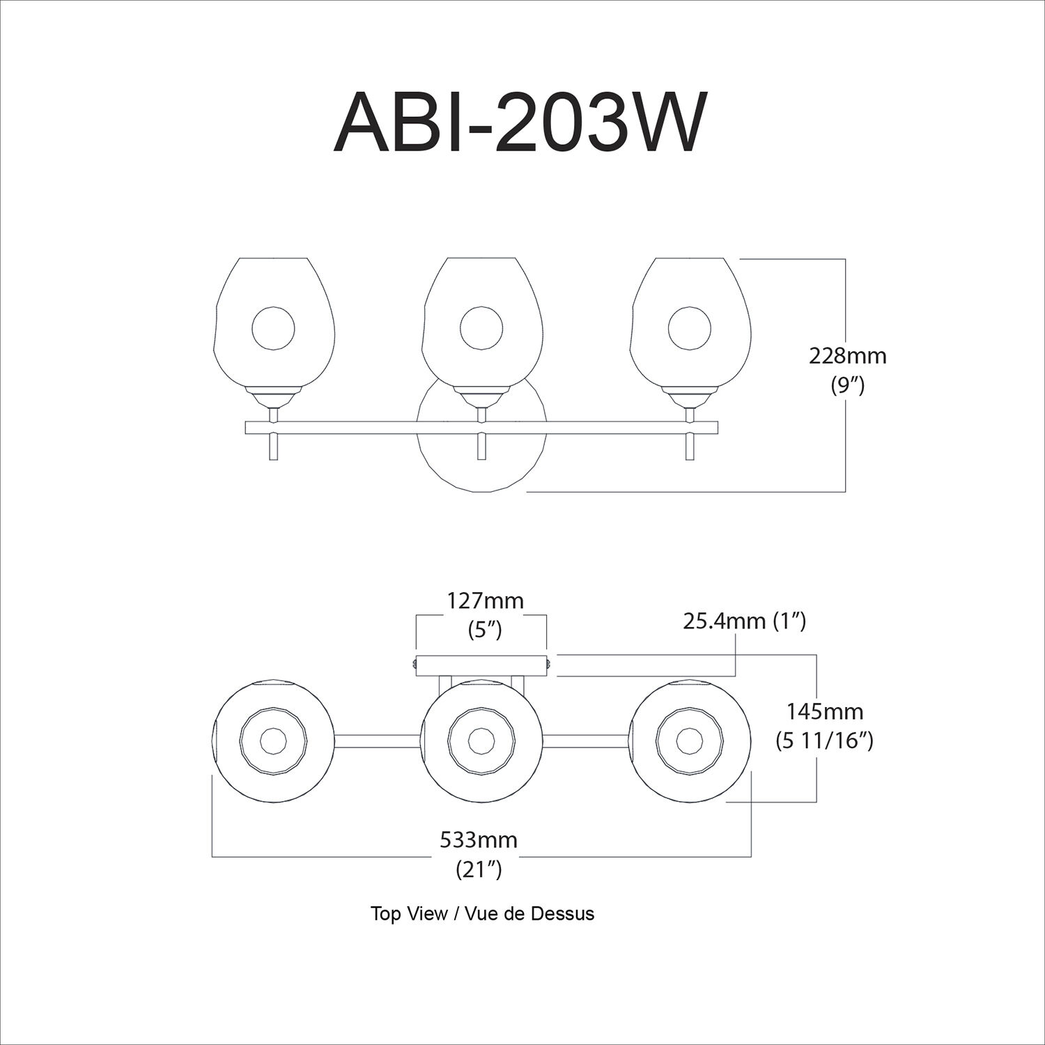 Abii 3 Light 21 inch Vintage Bronze Vanity Light Wall Light in Champagne, Vintage Brass