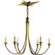 Eric Cohler Venetian 6 Light 27 inch Hand-Rubbed Antique Brass Chandelier Ceiling Light