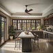 Atlas Irene-3 60 inch Matte Black with Walnut Tone Blades Ceiling Fan, Paddle Fan