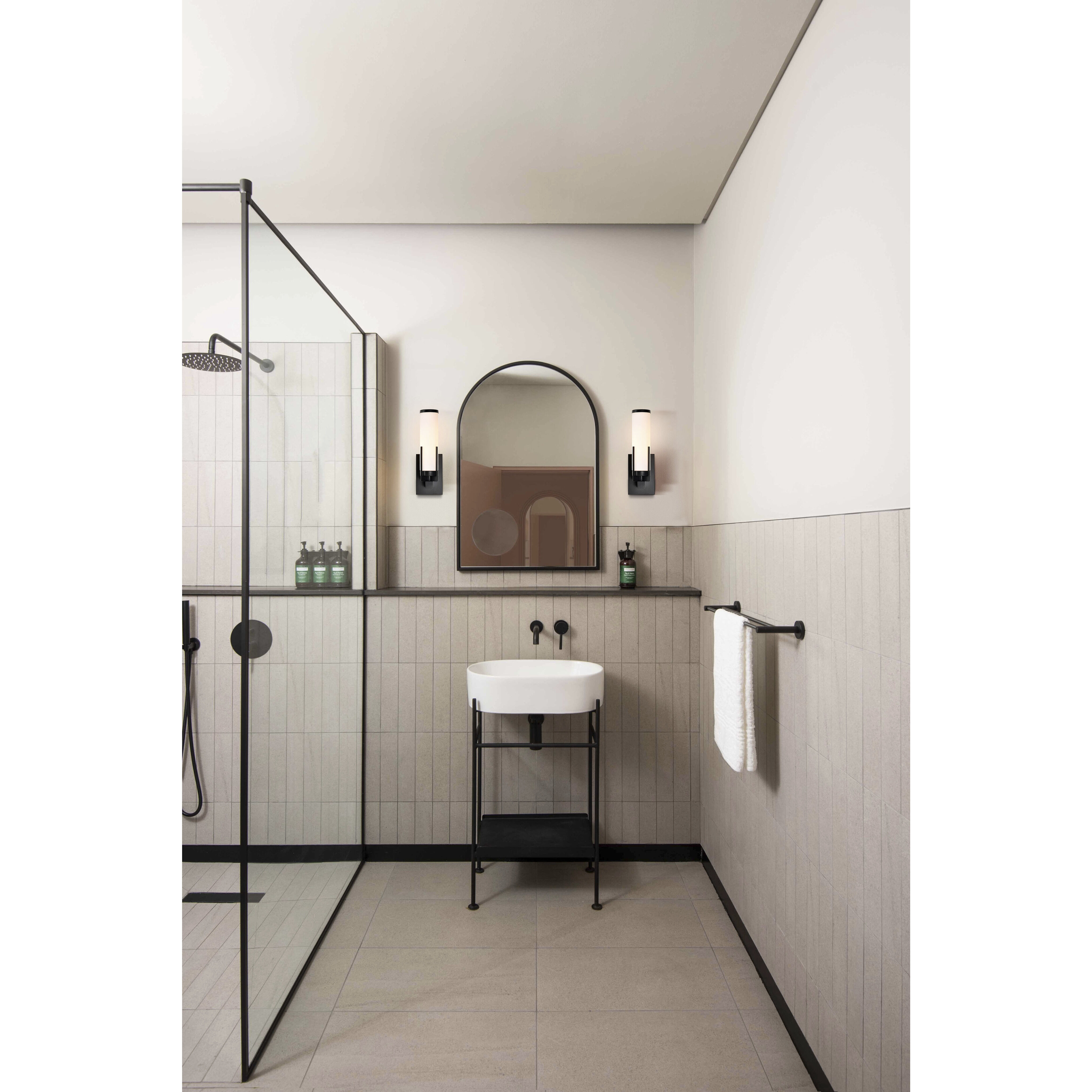 Roselle 1 Light 4.5 inch Matte Black Vanity Light Wall Light