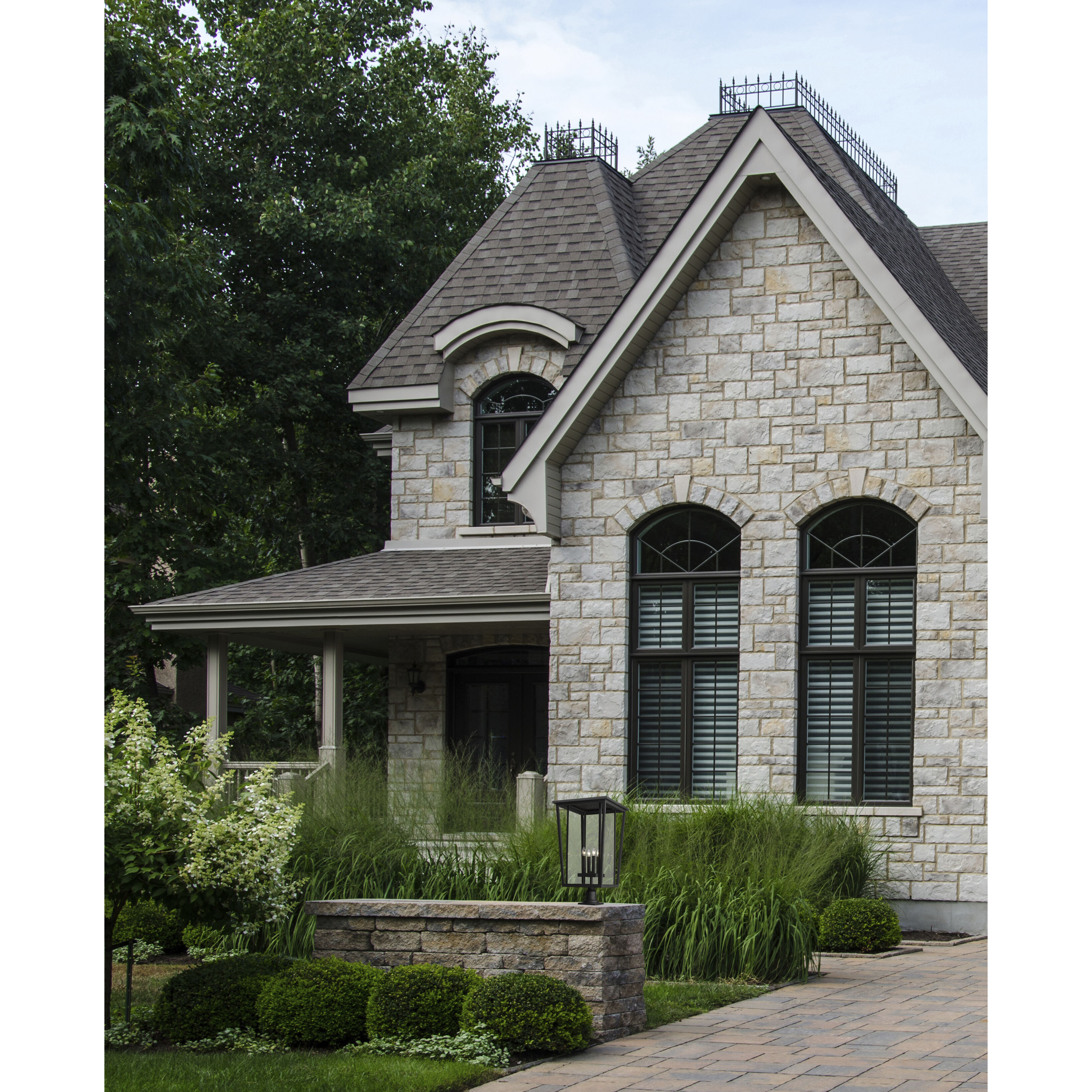 Seoul 4 Light 32 inch Black Outdoor Pier Mounted Fixture