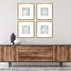 Echinacea / Leaf Study Blue and White Framed Art