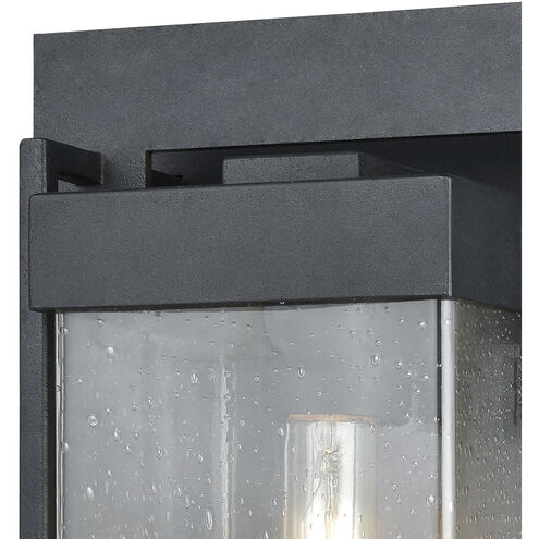 Overton 1 Light 17 inch Matte Black with Clear Outdoor Wall Sconce