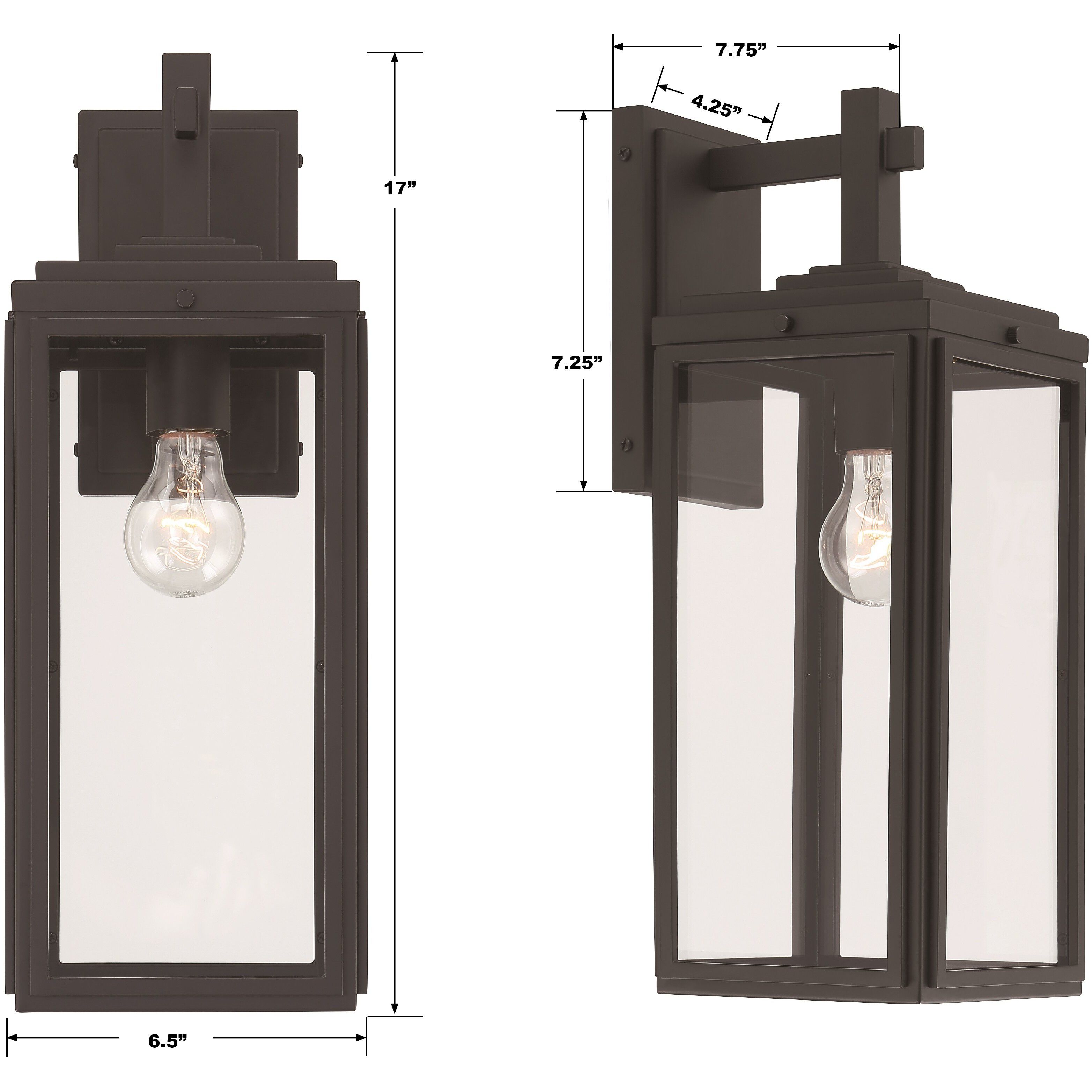 Byron 1 Light 17 inch Matte Black Outdoor Sconce