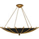 Fontaine 6 Light 40.5 inch Antique Gold Leaf and Contemporary Gold Leaf and Satin Black Chandelier Ceiling Light
