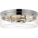 Intersection 3 Light 17 inch Polished Nickel Flush Ceiling Light