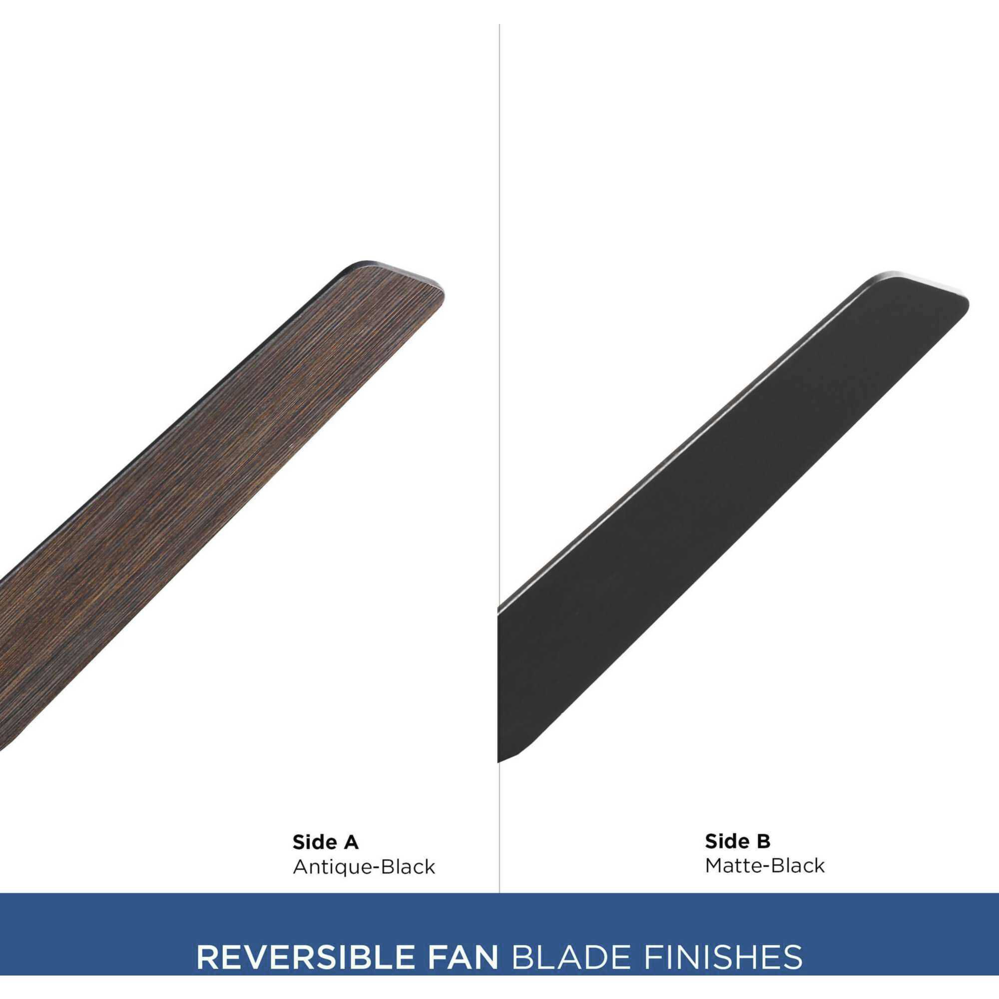 Byars 54 inch Matte Black with Matte Black/Antique Black Blades Ceiling Fan