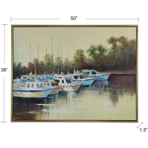 Cameron Yellow and Green and White and Multicolor and Gold Wall Art