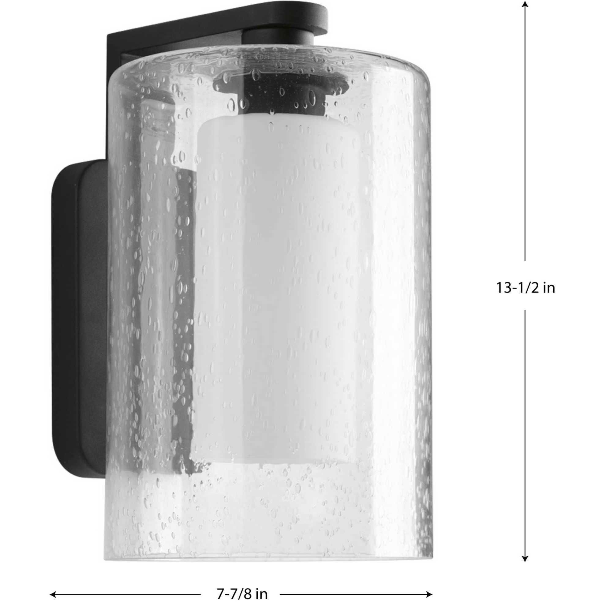 Compel 1 Light 14 inch Textured Black Outdoor Wall Lantern, Medium